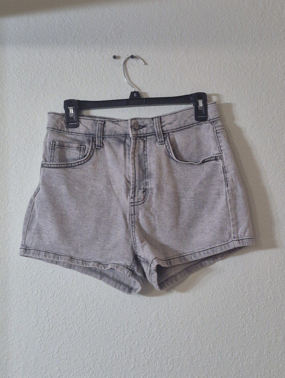 wild fable Light Gray High-Waist Denim Shorts